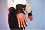 Cotton shirt with velvet cuffs and velvet pants