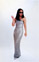 Olivia Ongpin in a metallic lamé gown